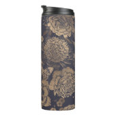 Mooie bloemen pinda's, rozen en vlinders. thermosbeker (Geroteerd rechts)