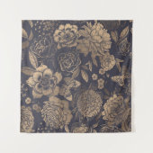 Mooie bloemen pinda's, rozen en vlinders. wandkleed (Voorkant (horizontaal))