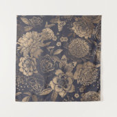 Mooie bloemen pinda's, rozen en vlinders. wandkleed (Voorkant)