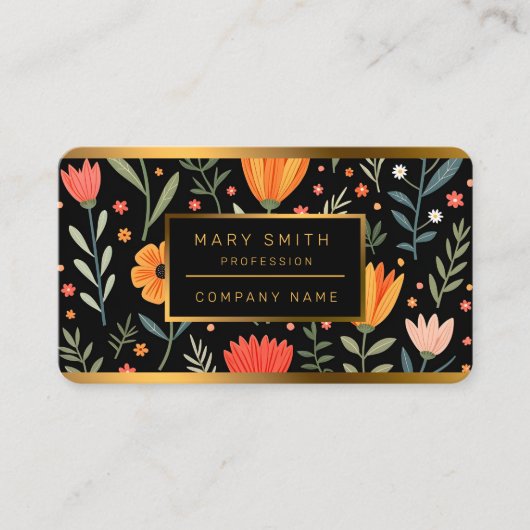  Mooie Bloemen Populair Collectie Visitekaartje (Voorkant)