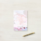 Mooie bloemen post-it® notes (Op bureau)