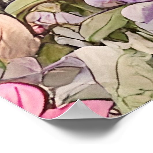 Mooie  bloemen poster (Hoek)