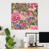 Mooie  bloemen poster (Thuiskantoor)