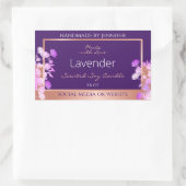 Mooie Bloemen Product Labels Paarse en Roos Goud (Tas)