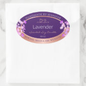 Mooie Bloemen Product Labels Paarse en Roos Goud (Tas)