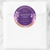 Mooie Bloemen Product Labels Paarse en Roos Goud (Tas)