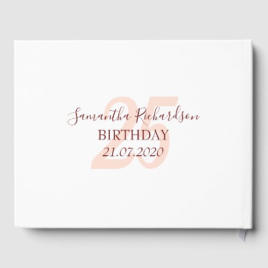 Mooie bloemen psalm 91 Birthday Guest Book Gastenboek (Achterkant)