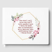 Mooie bloemen psalm 91 Birthday Guest Book Gastenboek (Voorkant)