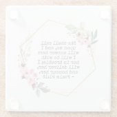 Mooie Bloemen Psalm 91 Glas Onderzetter (Achterkant)