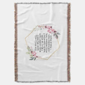 Mooie Bloemen Psalm 91 Gooi Deken (Voorkant Verticaal)