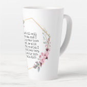 Mooie Bloemen Psalm 91 Latte Mok (Rechterhoek)