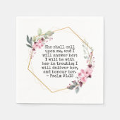 Mooie bloemen psalm 91 Napkin Servet (Voorkant)