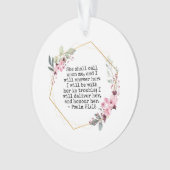 Mooie Bloemen Psalm 91 Ornament (voorkant)