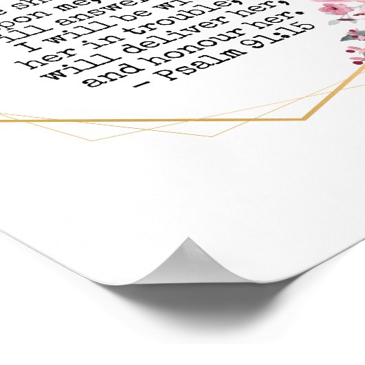 Mooie bloemen psalm 91 Poster (Hoek)