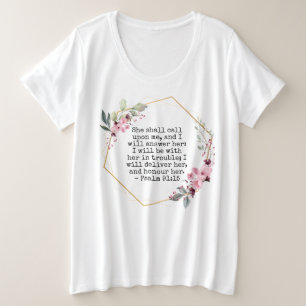 Mooie Bloemen Psalm 91 T-shirt
