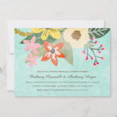 Mooie bloemen repetitie binnenuitnodiging kaart (Voorkant)