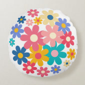 Mooie Bloemen Rond Kussen (Voorkant)