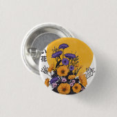 mooie Bloemen Ronde Button 3,2 Cm (Voorkant /achterkant)