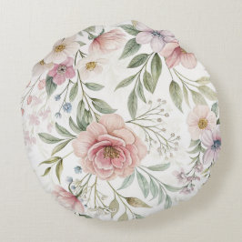 Mooie bloemen roze patronen rond kussen