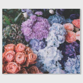 Mooie bloemen (rozen, hydrangeas, c cadeaupapier (Vlak)
