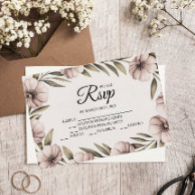 Mooie bloemen RSVP kaarten