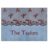 Mooie bloemen rustiek snijplank (Voorkant)