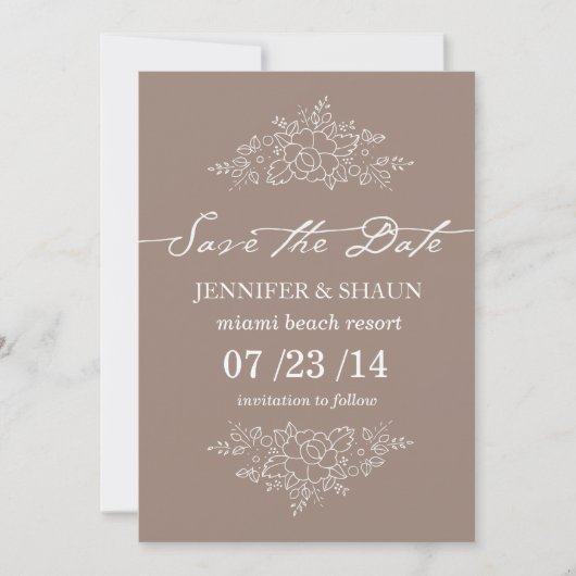 mooie bloemen save the date (Voorkant)
