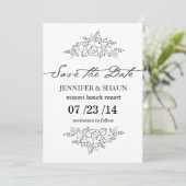 mooie bloemen save the date (Staand voorkant)