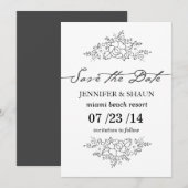 mooie bloemen save the date (Voorkant / Achterkant)