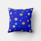 Mooie bloemen schattig patroon voor Kinderkamer Kussen (Achterkant)