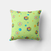 Mooie bloemen schattig patroon voor Kinderkamer Kussen (Achterkant)