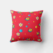 Mooie bloemen schattig patroon voor Kinderkamer Kussen (Achterkant)