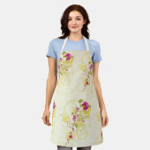 Mooie Bloemen Schort (Gedragen)