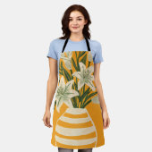 Mooie Bloemen Schort (Gedragen)