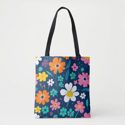 Mooie bloemen schouder tote bag (Voorkant)