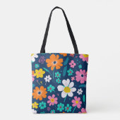 Mooie bloemen schouder tote bag (Achterkant)