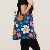 Mooie bloemen schouder tote bag (Dichtbij)