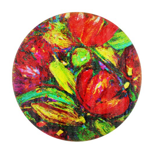 "Mooie bloemen" — Schudkunst — Nu kopen Snijplank (Voorkant)