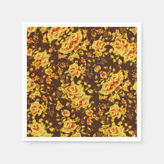 Mooie  bloemen servet (Voorkant)