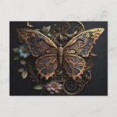 Mooie Bloemen Steampunk Butterfly Briefkaart (Voorkant)