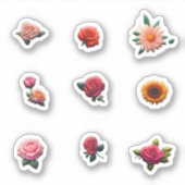 Mooie bloemen sticker (Voorkant)
