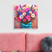 Mooie bloemen stilleven canvas afdruk (Insitu (Woonkamer))
