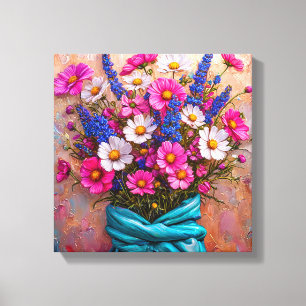 Mooie bloemen stilleven canvas afdruk