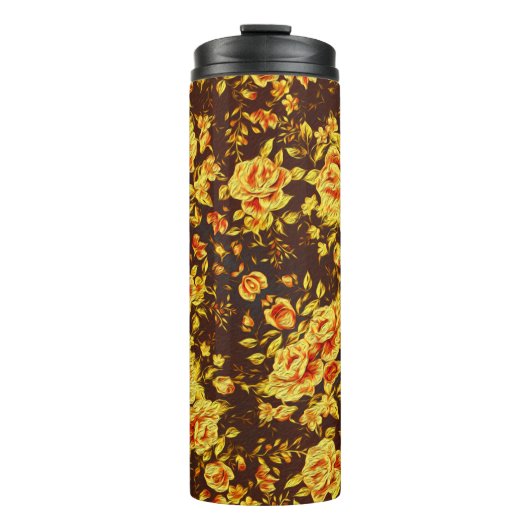 Mooie  bloemen thermosbeker (Voorkant)