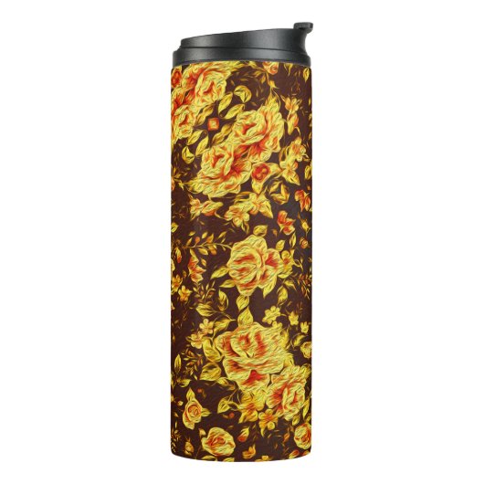 Mooie  bloemen thermosbeker (Gedraaid links)