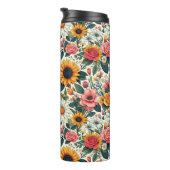 Mooie bloemen thermosbeker (Geroteerd rechts)