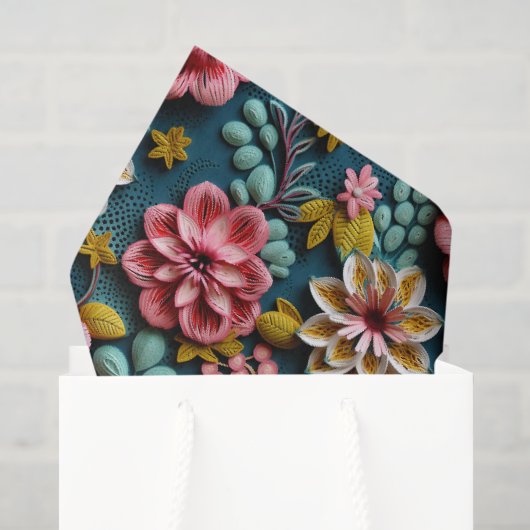 Mooie bloemen tissuepapier (Cadeauzakje)