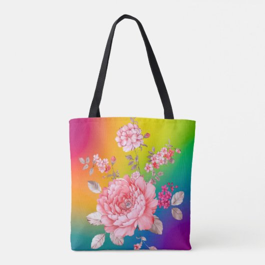 Mooie bloemen tote bag (Achterkant)