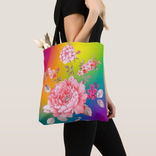 Mooie bloemen tote bag (Dichtbij)