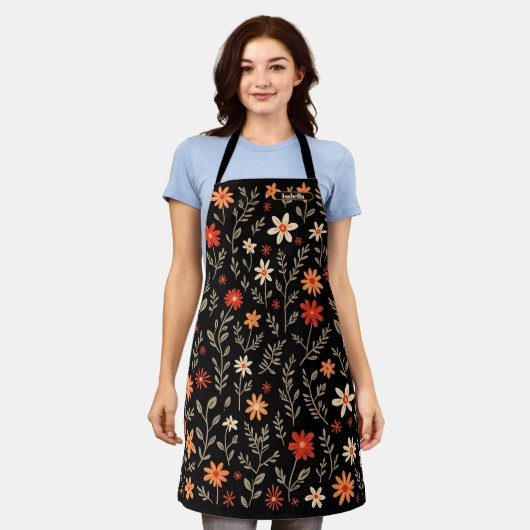  Mooie Bloemen Trendy Collectie Schort (Gedragen)